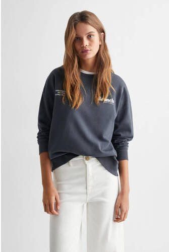 Mango Kids high waist wide leg jeans wit Meisjes Stretchdenim Effen 152(XXS) - Foto 3