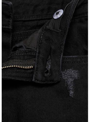 Mango Kids high waist wide leg jeans zwart Meisjes Katoen Effen 122 - Foto 2