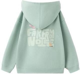Mango Kids hoodie met backprint groen Sweater Backprint - Foto 3