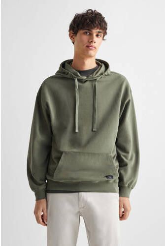 Mango Kids hoodie mosgroen Sweater Effen 170(S) | Sweater van
