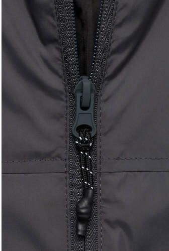 Mango Kids jas antraciet Grijs Jongens Polyester Capuchon Effen 122
