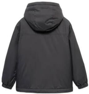 Mango Kids jas antraciet Grijs Jongens Polyester Capuchon Effen 122 - Foto 3