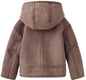 Mango Kids jas bruin wit Jongens Polyester Capuchon Effen - Foto 2