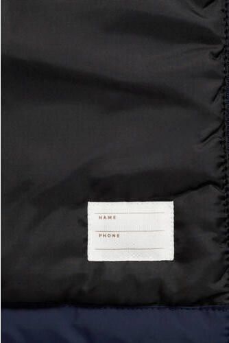 Mango Kids jas donkerblauw Jongens Polyester Capuchon Effen 116 - Foto 2