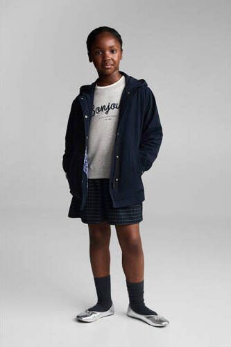 Mango Kids jas donkerblauw Meisjes Polyamide Capuchon Effen 152 - Foto 3