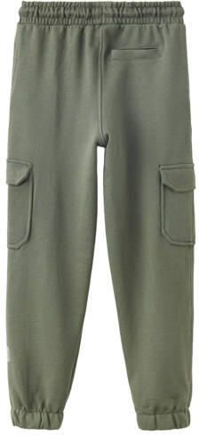 Mango Kids joggingbroek kaki Groen Jongens Sweat Effen - Foto 3