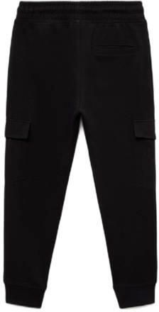 Mango Kids joggingbroek zwart Jongens Sweat Effen 122 - Foto 3