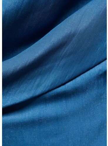 Mango Kids jumpsuit blauw Meisjes Viscose One shoulder Effen 152(XXS)