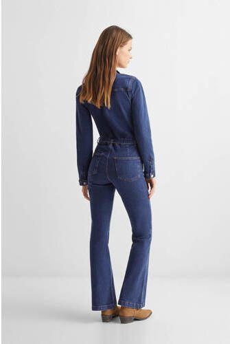Mango Kids jumpsuit medoum blue denim Blauw Effen 152(XXS) - Foto 3