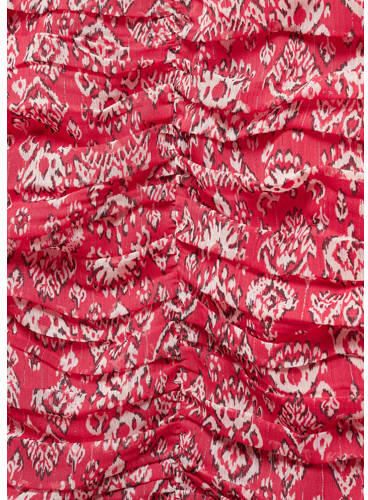 Mango Kids jurk met all over print rood Meisjes Polyester One shoulder 152(XXS)