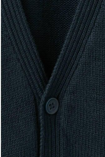 Mango Kids katoenen gebreid vest marineblauw Effen - Foto 3