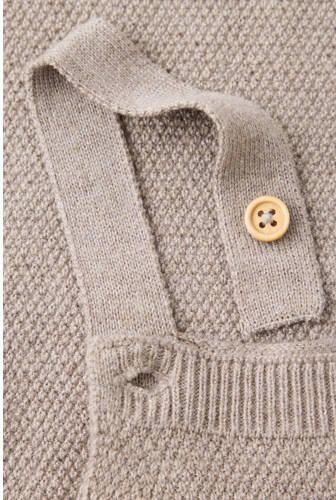 Mango Kids katoenen gebreide boxpak beige Effen - Foto 3