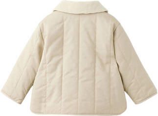 Mango Kids katoenen gewatteerde jas beige Effen - Foto 3
