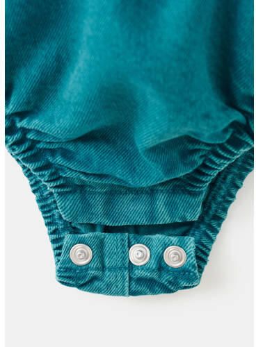 Mango Kids katoenen romper blauw Effen - Foto 2