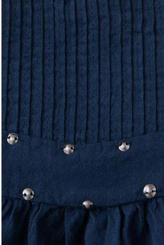 Mango Kids korte A-lijn rok met studs marineblauw Meisjes Effen - Foto 4