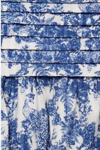 Mango Kids korte rok blauw Meisjes Katoen All over print 164