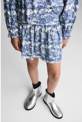 Mango Kids korte rok blauw Meisjes Katoen All over print 164 - Foto 2