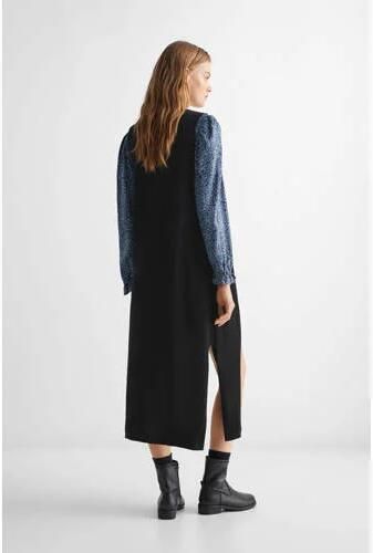Mango Kids lang fijngebreid gilet zwart Meisjes Katoen V-hals Effen 152(XXS) - Foto 3