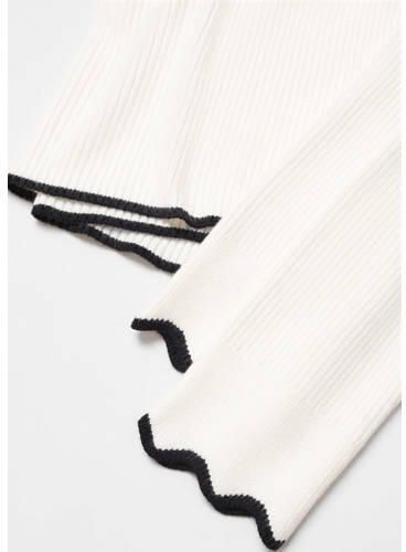Mango Kids longsleeve wit Meisjes Viscose Ronde hals Effen 152(XXS) - Foto 2