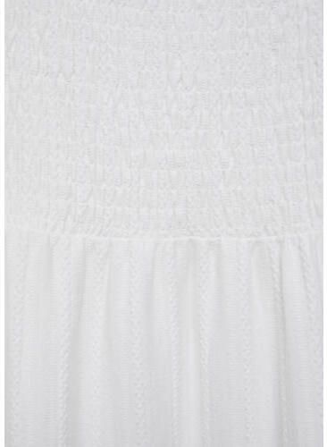Mango Kids maxi A-lijn jurk wit Meisjes Katoen Vierkante hals Effen 152(XXS)