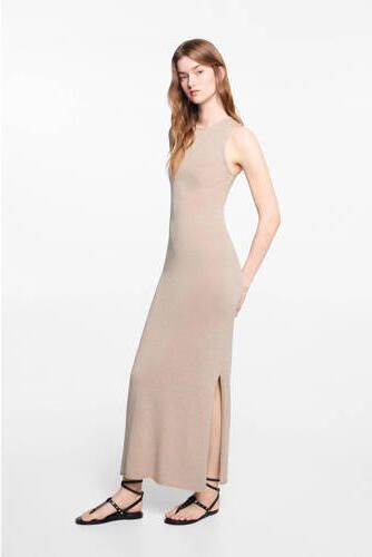 Mango Kids maxi jurk lichtbeige Meisjes Viscose Ronde hals Effen 152(XXS) - Foto 2