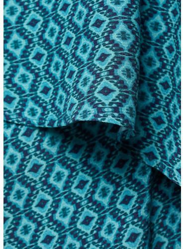 Mango Kids maxi jurk met all over print aquablauw Meisjes Viscose Ronde hals 152(XXS)