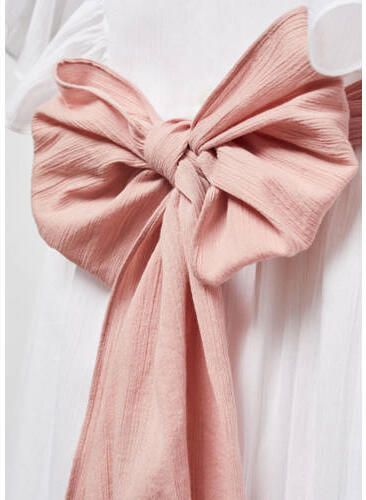 Mango Kids maxi jurk wit Meisjes Katoen Ronde hals Effen 128 - Foto 2