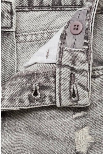 Mango Kids mom jeans grey denim Grijs Effen 122 | Jeans van - Foto 3