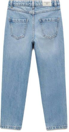 Mango Kids mom jeans light blue denim Blauw Effen 122 - Foto 3
