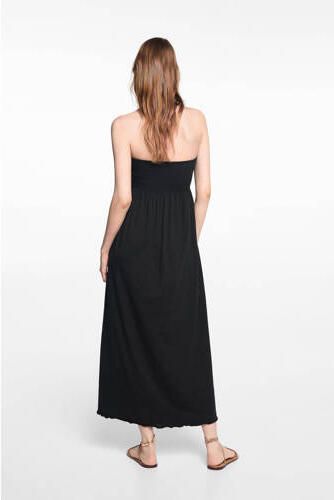 Mango Kids off shoulder maxi jurk zwart Effen 152(XXS) - Foto 2