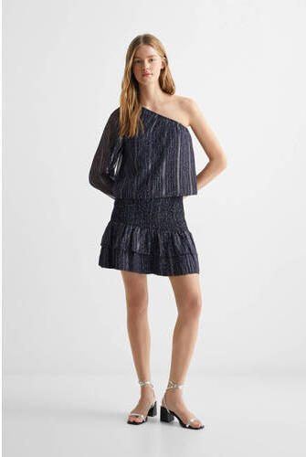 Mango Kids one shoulder top donkerblauw Effen 152(XXS) - Foto 2