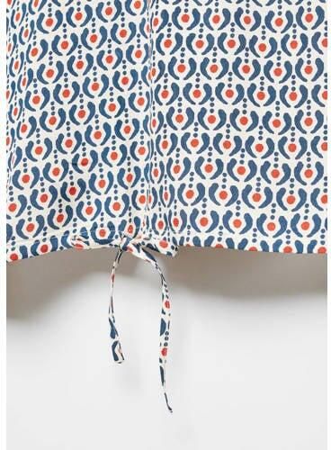 Mango Kids one shoulder top met all over print blauw rood wit Multi All over print 152(XXS) - Foto 2