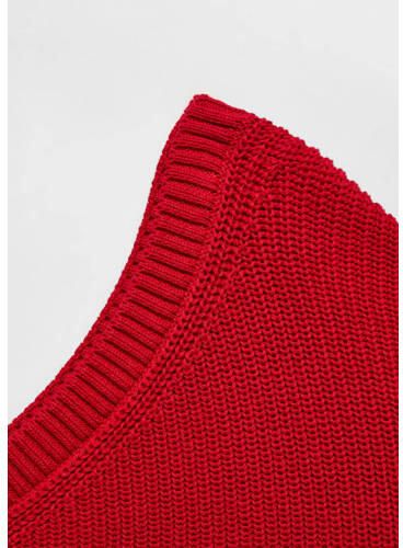 Mango Kids one shouldertrui donkerrood Effen 152(XXS)