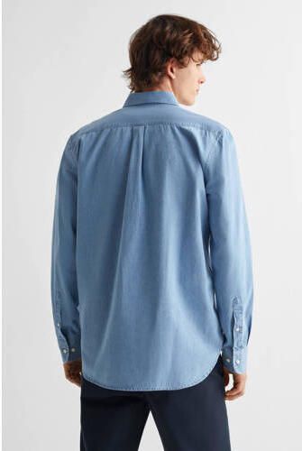 Mango Kids overhemd blauw Jongens Katoen Klassieke kraag Effen 158(XXS) - Foto 3
