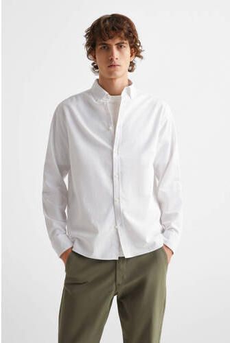 Mango Kids overhemd wit Jongens Katoen Button down Effen 158(XXS) - Foto 2