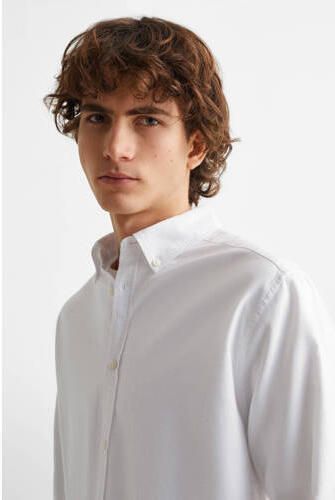 Mango Kids overhemd wit Jongens Katoen Button down Effen 158(XXS) - Foto 3