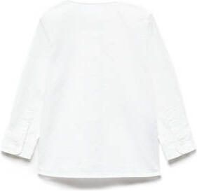 Mango Kids overhemd wit Jongens Katoen Mao kraag Effen 104 - Foto 3