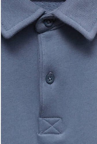 Mango Kids polo middenblauw Jongens Katoen Polokraag Effen 116 - Foto 3