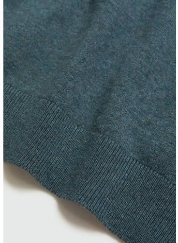 Mango Kids pullover groen Trui Meisjes Katoen V-hals Effen 128 - Foto 1