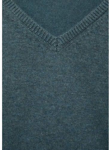 Mango Kids pullover groen Trui Meisjes Katoen V-hals Effen 128 - Foto 2