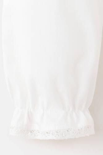 Mango Kids rechtvallende blouse met broderie naturel wit blauw Meisjes Katoen Peter Pan-kraag - Foto 2