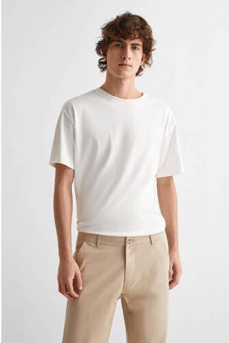 Mango Kids regular fit broek beige Jongens Stretchkatoen Effen 158(XXS)