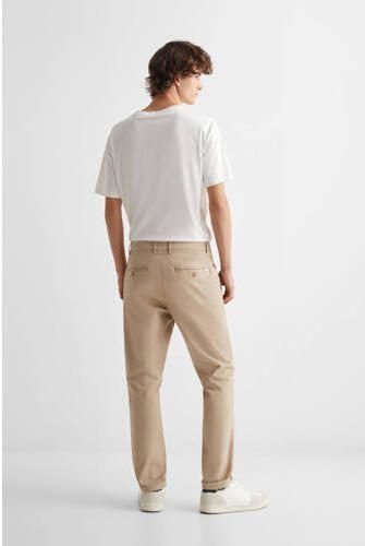 Mango Kids regular fit broek beige Jongens Stretchkatoen Effen 158(XXS) - Foto 2
