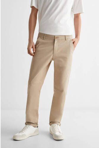 Mango Kids regular fit broek beige Jongens Stretchkatoen Effen 158(XXS) - Foto 3