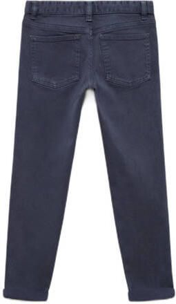 Mango Kids regular fit broek donkerblauw Jongens Stretchkatoen Effen 116
