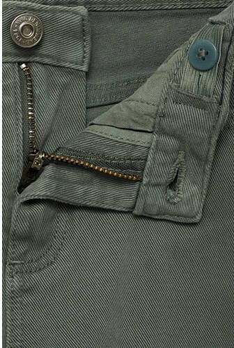 Mango Kids regular fit broek donkergroen Jongens Stretchkatoen Effen 122 - Foto 2