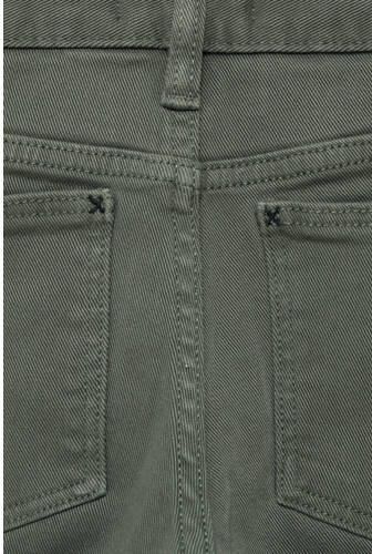Mango Kids regular fit broek donkergroen Jongens Stretchkatoen Effen 122 - Foto 3