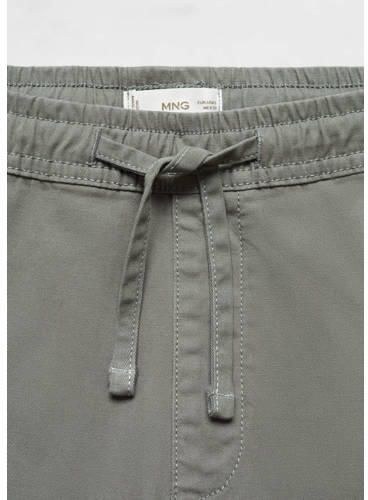 Mango Kids regular fit broek grijs Jongens Stretchkatoen Effen 158(XXS) - Foto 2