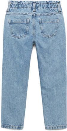Mango Kids regular fit broek lichtblauw Meisjes Katoen Effen 152 - Foto 3