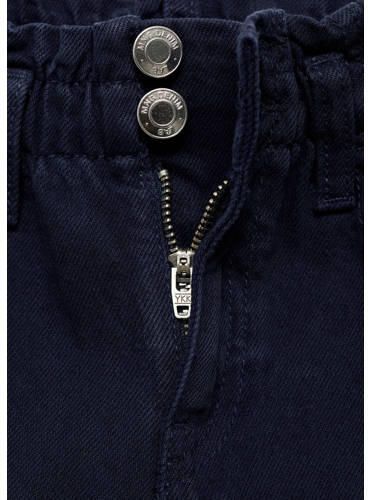Mango Kids regular fit broek lichtblauw Meisjes Katoen Effen 116